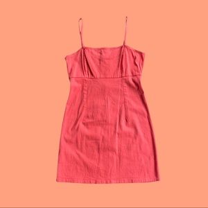 Coral body con dress